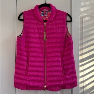 Lilly Pulitzer Cora Vest Magenta $178 Size M Gorgeous 💕